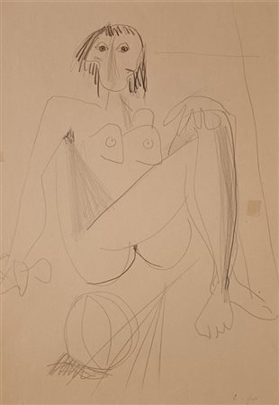 PEVERELLI CESARE Milano (30/05/1922) 2000 Homage a Picasso 1947 Disegno su...