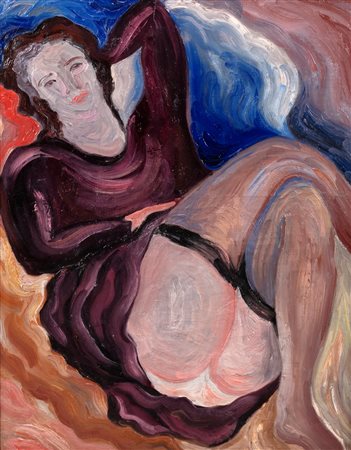 Carlo Levi (Torino 1902-Roma 1975)  - Donna discinta, 30s