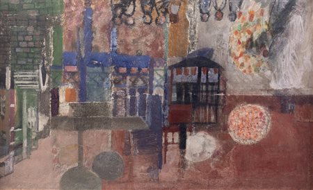 Bruno Saetti (Bologna 1902-Bologna 1984)  - Muro dipinto, 1956