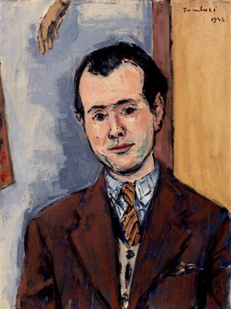 Orfeo Tamburi (Jesi 1906-Parigi 1994)  - Ritratto del pittore Raul Maria de Angelis, 1946