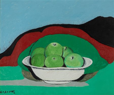 Giuseppe Cesetti (Tuscania 1902-Tuscania 1990)  - Natura morta con mele