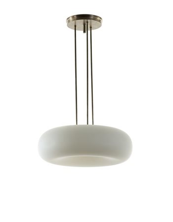 Fontana Arte Lampada a sospensione modello "2356". Milano, 1964. Ottone nichelat