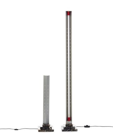 Maurizio Duranti Due lampade da terra modello "New York". Italia, 1984. Paralume