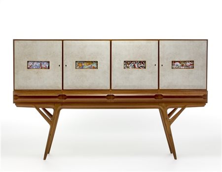 Palazzi dell'Arte Cantù Credenza. Cantù, anni '50. Legno di mogano massello impi
