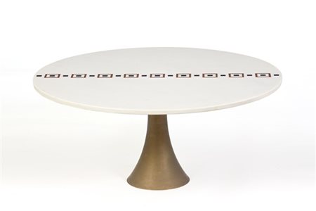 Angelo Mangiarotti Tavolo da caffè. Produzione Bernini, Milano, 1961ca. Basament