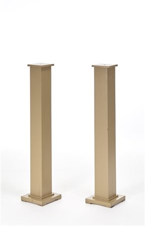 Giannino Castiglioni Coppia di piedistalli Déco. Milano, 1925ca. Legno massello