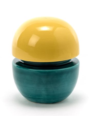 ETTORE SOTTSASS Scatola modello "489". Il Sestante, Milano, 1962. Ceramica smalt