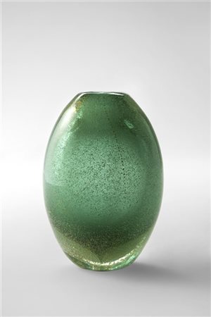 Carlo Scarpa Vaso ovoidale della serie "Sommersi". Esecuzione Venini, Murano, 19