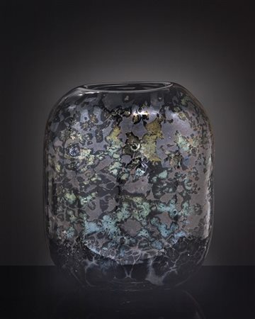 Franco Deboni Vaso della serie "Magma". Esecuzione Regazzi & Co - maestro vetrai