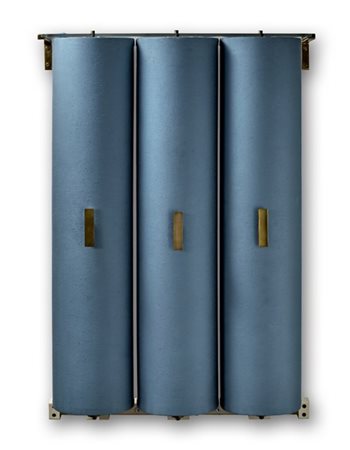 Gio Ponti Guardaroba pensile da ingresso composto da tre corpi cilindrici girevo