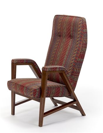 Franco Albini Poltrona da lettura. Pezzo unico. Milano, 1951. Struttura a cavall