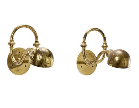 Luigi Caccia Dominioni Coppia di lampade da parete con braccio snodabile e rifle