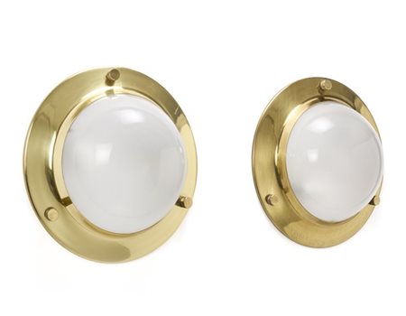 Luigi Caccia Dominioni Coppia di plafoniere-appliques grandi modello "LSP6 Tommy