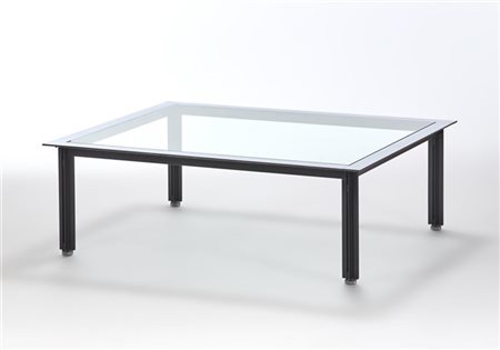 Luigi Caccia Dominioni Tavolino da salotto della serie "T10 Fasce Cromate". Prod