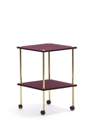 Luigi Caccia Dominioni Carrello a due ripiani modello "T9". Produzione Azucena,