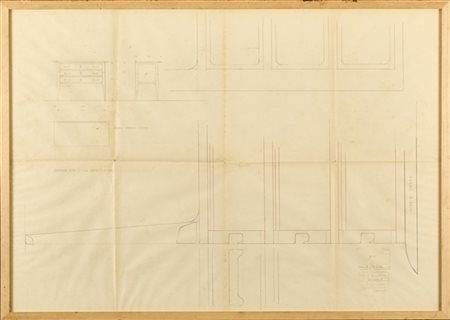 Ico Parisi (1916-1996) e Luisa Parisi (1914-1990) Disegno esecutivo di una casse