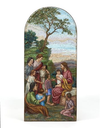 Pauly & C. Mosaico con tessere policrome raffigurante storia della vita di Crist