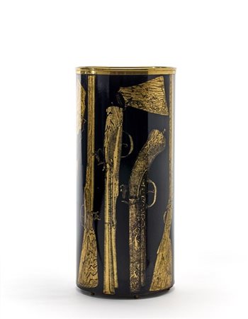 Piero Fornasetti Portaombrelli della serie "Fucili". Milano, anni '50/'60. Metal