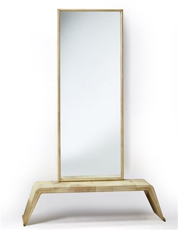 Valzania Specchio déco da appoggio con struttura in legno completamente rivestit