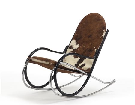 Paul Tuttle Sedia a dondolo modello "Nonna". Produzione Strässle, Svizzera, anni