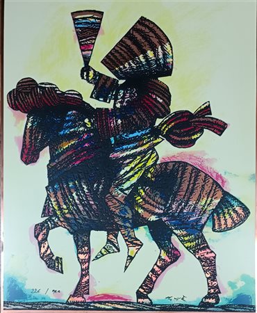 Luciano De Vita - Cavaliere con fiocco e trofeo, 1983