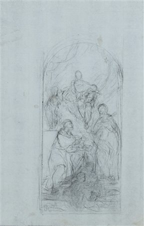 attribuito ad Alessandro Maganza STUDIO PER NATIVITA' matita su carta...