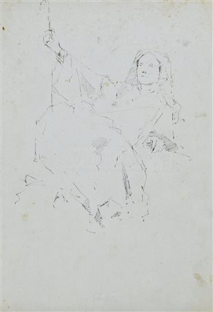 LOTTO DI NOVE DISEGNI STUDI E BOZZETTI, RAFFIGURANTI NUDI E FIGURE...