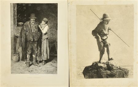 Turletti Celestino e Silvestri Oreste COPPIA DI ACQUEFORTI acqueforti su...