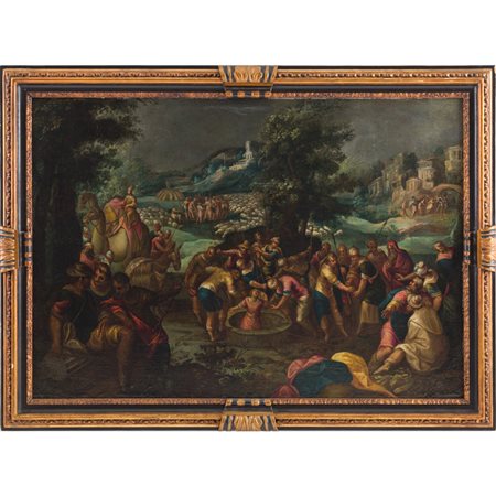 PAUWELS FRANCK (Attr.le), Giuseppe al pozzo, Olio su tela