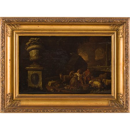 SCUOLA FIAMMINGA DEL XVII SECOLO, Olio su tavola