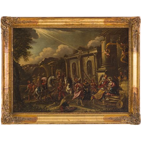 SCUOLA FRANCESE DEL XVII SECOLO, Olio su tela