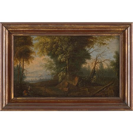 GASPAR DUGHET, Coppia di oli su tela