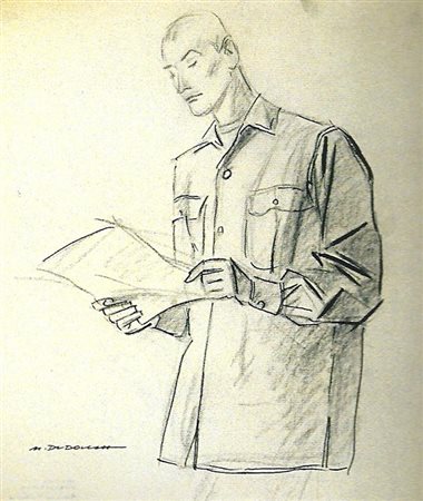 Marcello Dudovich Uomo che legge 1924/'25