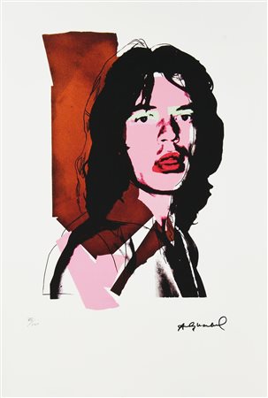 Andy Warhol MICK JAGGER litografia su carta Arches, cm 57x38,5; es. 75/100...