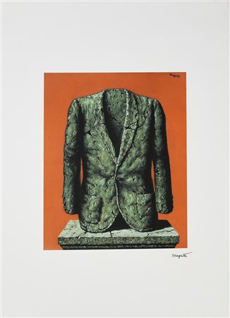 D'apres Rene' Magritte SENZA TITOLO litografia su carta, cm 70x50; es. 61/100...