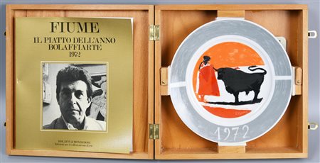Salvatore Fiume SALVATORE FIUME, IL PIATTO DELL'ANNO 1972 piatto in ceramica,...