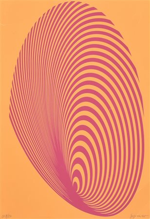 Franco Grignani SPIRALE serigrafia su carta, cm 50x35; es. 21/50 firma e data...