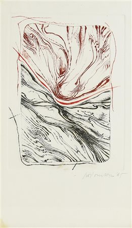 Gio' Pomodoro L'ALBERO POETA acquaforte, cm 26,5x19; su foglio 42x25; es....