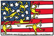 Keith Haring AMERICAN MUSIC FESTIVAL NEW YORK CITY BALLET stampa litografica...