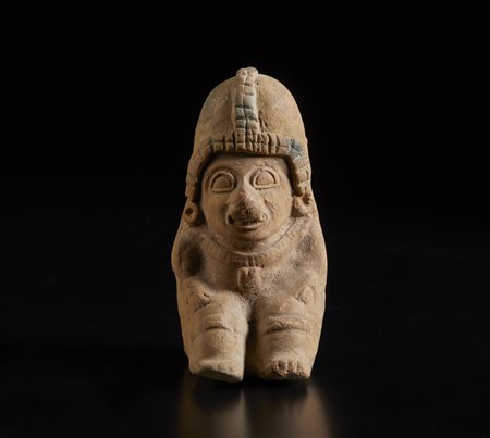  Arte dell'America del Sud - Ecuador - Jama - Coaque. 
Scultura antropomorfa in terracotta.
300  a.C. -800 d.C. .