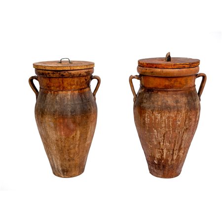 DUE GIARE in terracotta smaltata