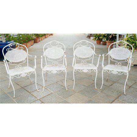 TAVOLO E QUATTRO POLTONCINE in ferro