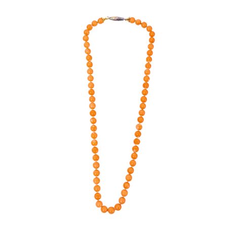 COLLANA con sfere di corallo