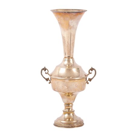 VASO monofiore in argento con anse