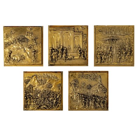 CINQUE PLACCHE in lamina d'argento