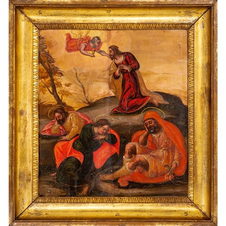 SCUOLA VENETO CRETESE DEL XVII SECOLO, Olio su tavola