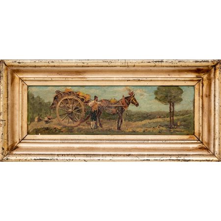 PITTORE DEL XX SECOLO, Olio su cartoncino