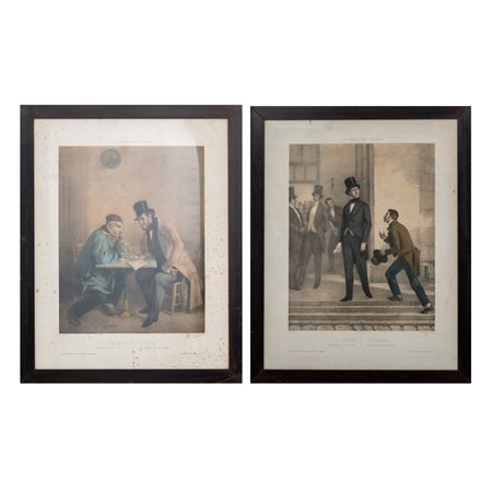 COPPIA DI STAMPE  a colori