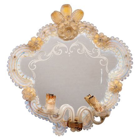 PICCOLA SPECCHIERA a scudo in vetro di Murano