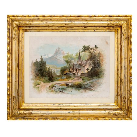 CORNICE in legno dorato